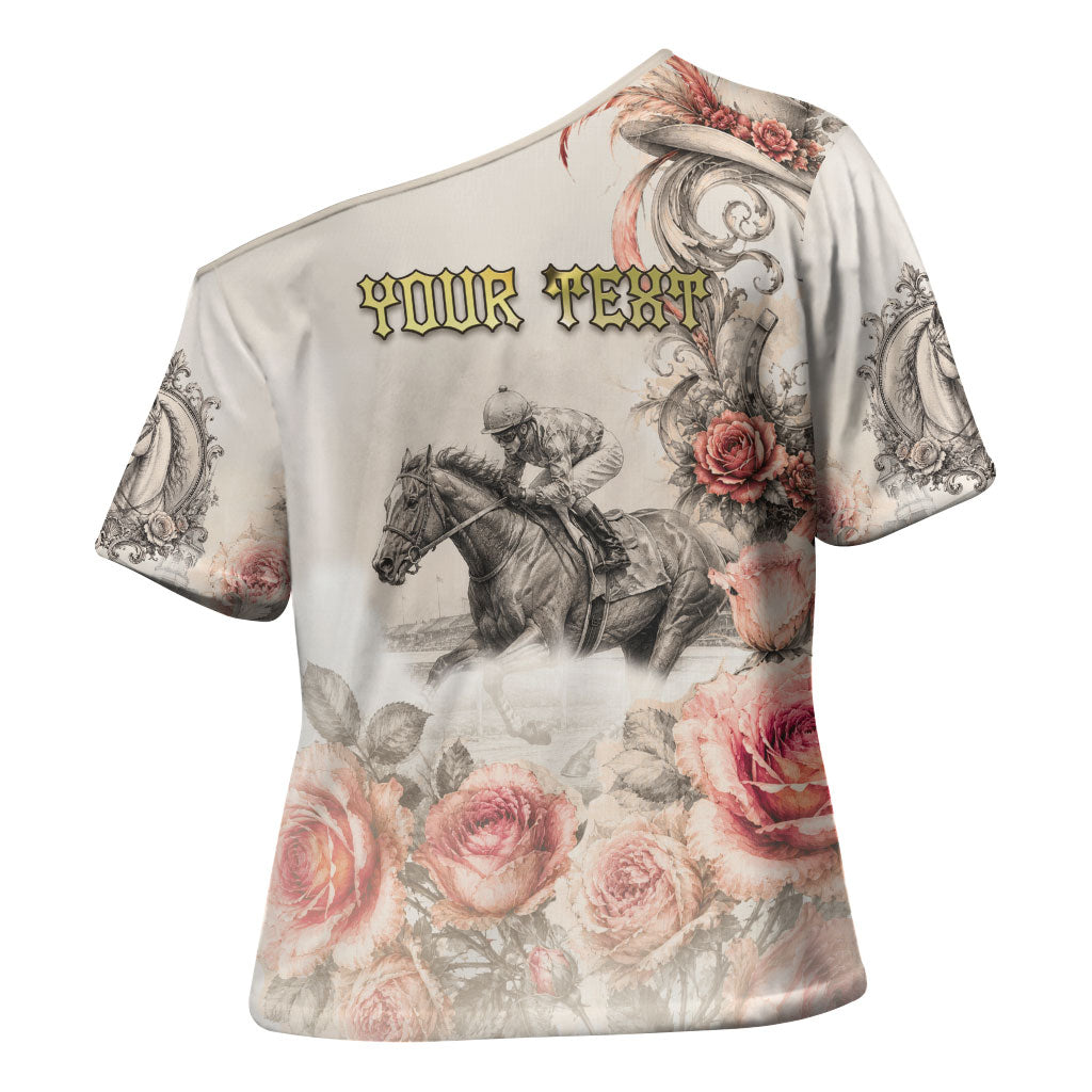 Personalized Kentucky Horse Cross Shoulder Shirt Run For The Roses