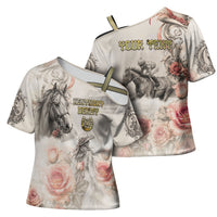 Personalized Kentucky Horse Cross Shoulder Shirt Run For The Roses