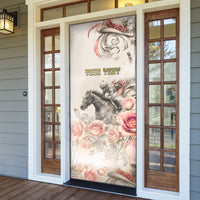 Personalized Kentucky Horse Door Cover Run For The Roses