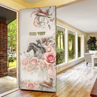 Personalized Kentucky Horse Door Cover Run For The Roses
