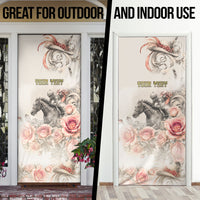 Personalized Kentucky Horse Door Cover Run For The Roses