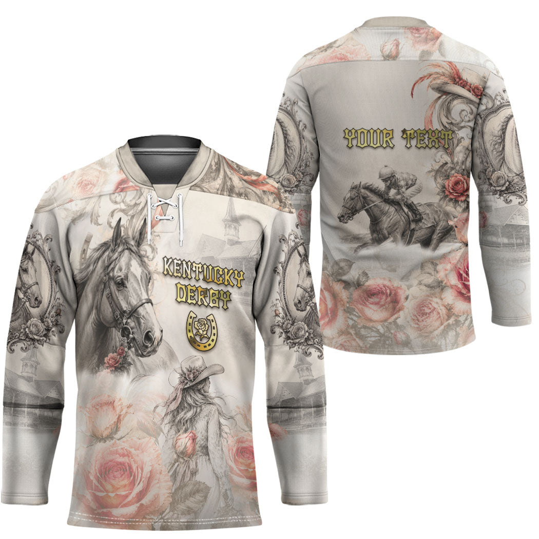 Personalized Kentucky Horse Hockey Jersey Run For The Roses
