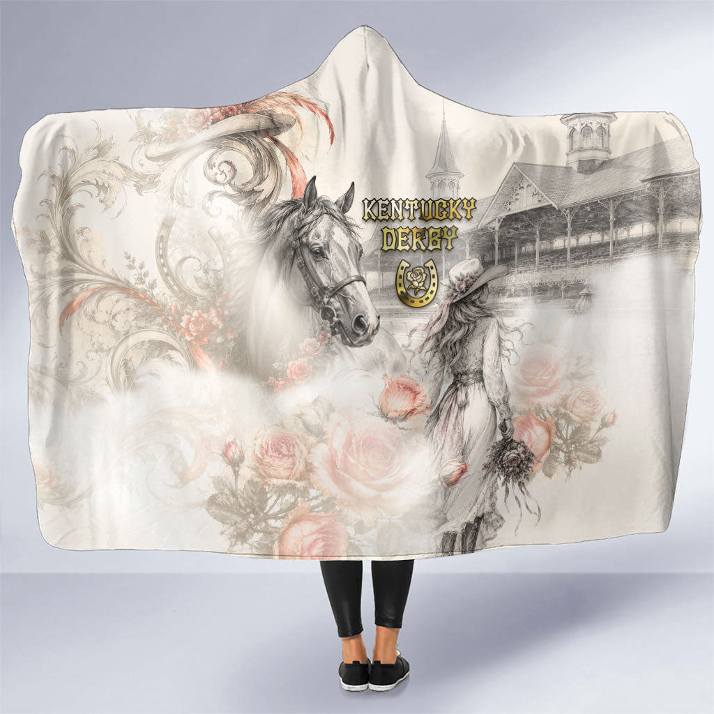 Kentucky Horse Hooded Blanket Run For The Roses