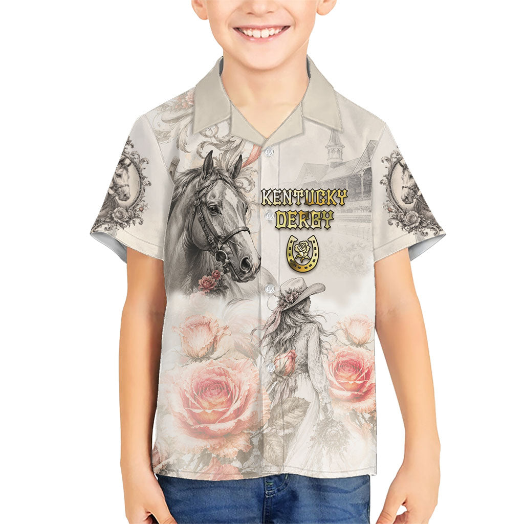 Personalized Kentucky Horse Kid Hawaiian Shirt Run For The Roses