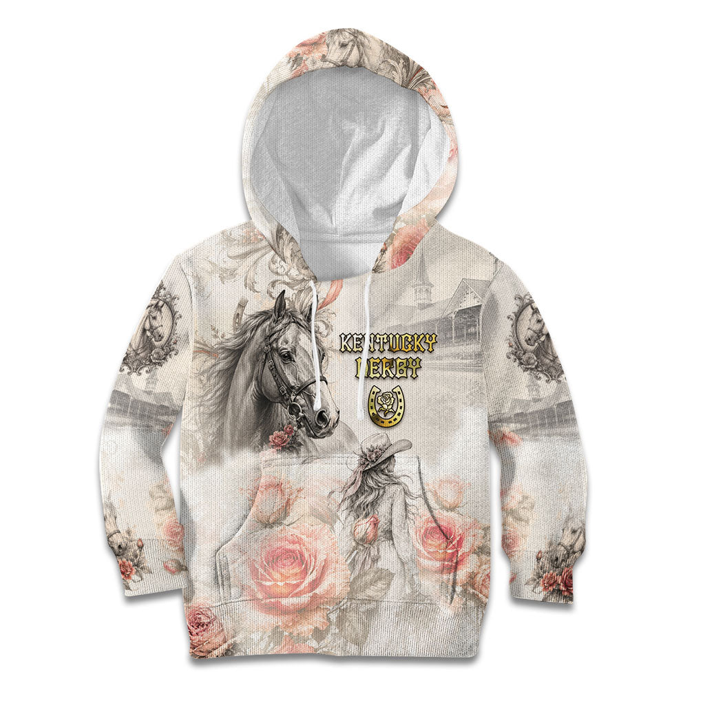 Personalized Kentucky Horse Kid Hoodie Run For The Roses