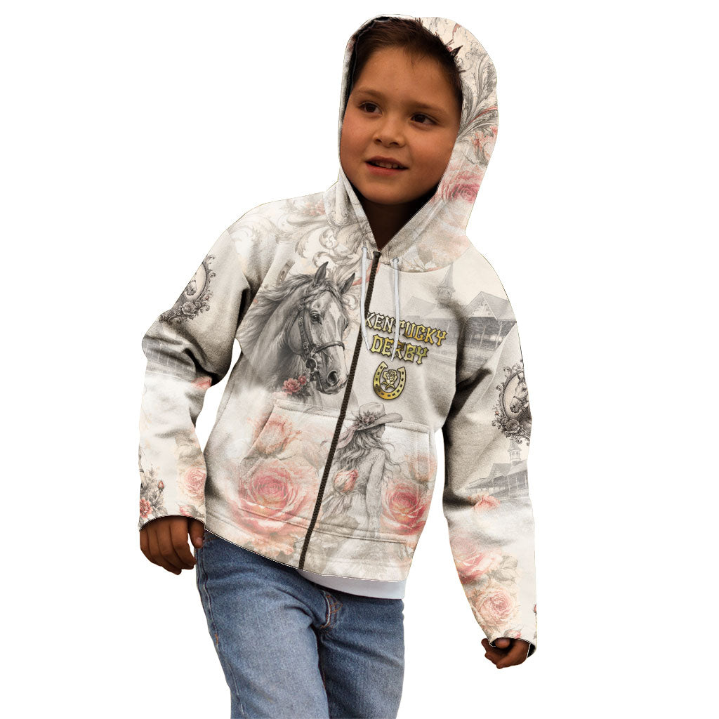 Personalized Kentucky Horse Kid Hoodie Run For The Roses