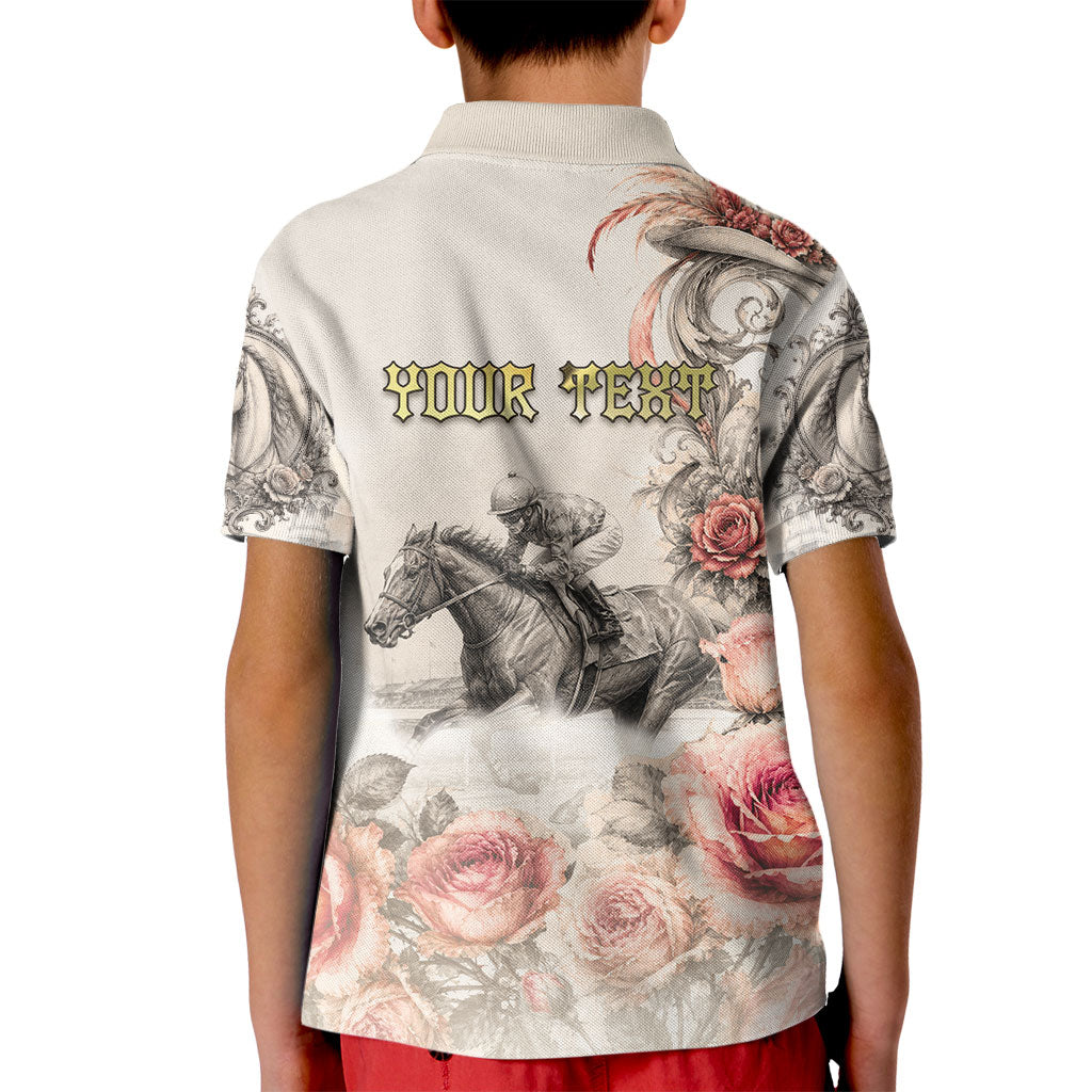Personalized Kentucky Horse Kid Polo Shirt Run For The Roses