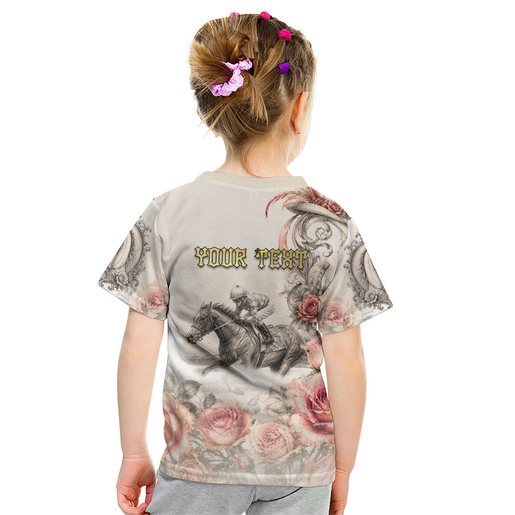 Personalized Kentucky Horse Kid T Shirt Run For The Roses