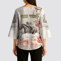 Personalized Kentucky Horse Kimono Sleeve Blouse Run For The Roses