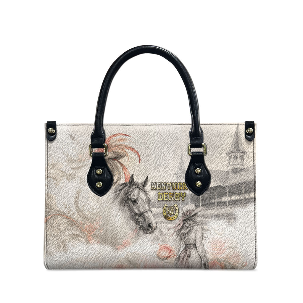 Kentucky Horse Leather Bag Run For The Roses