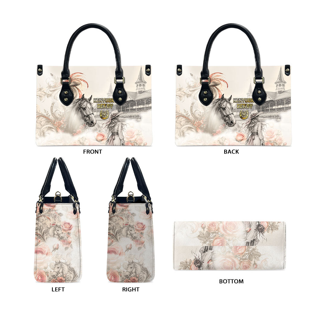 Kentucky Horse Leather Bag Run For The Roses