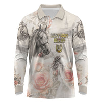 Personalized Kentucky Horse Long Sleeve Polo Shirt Run For The Roses