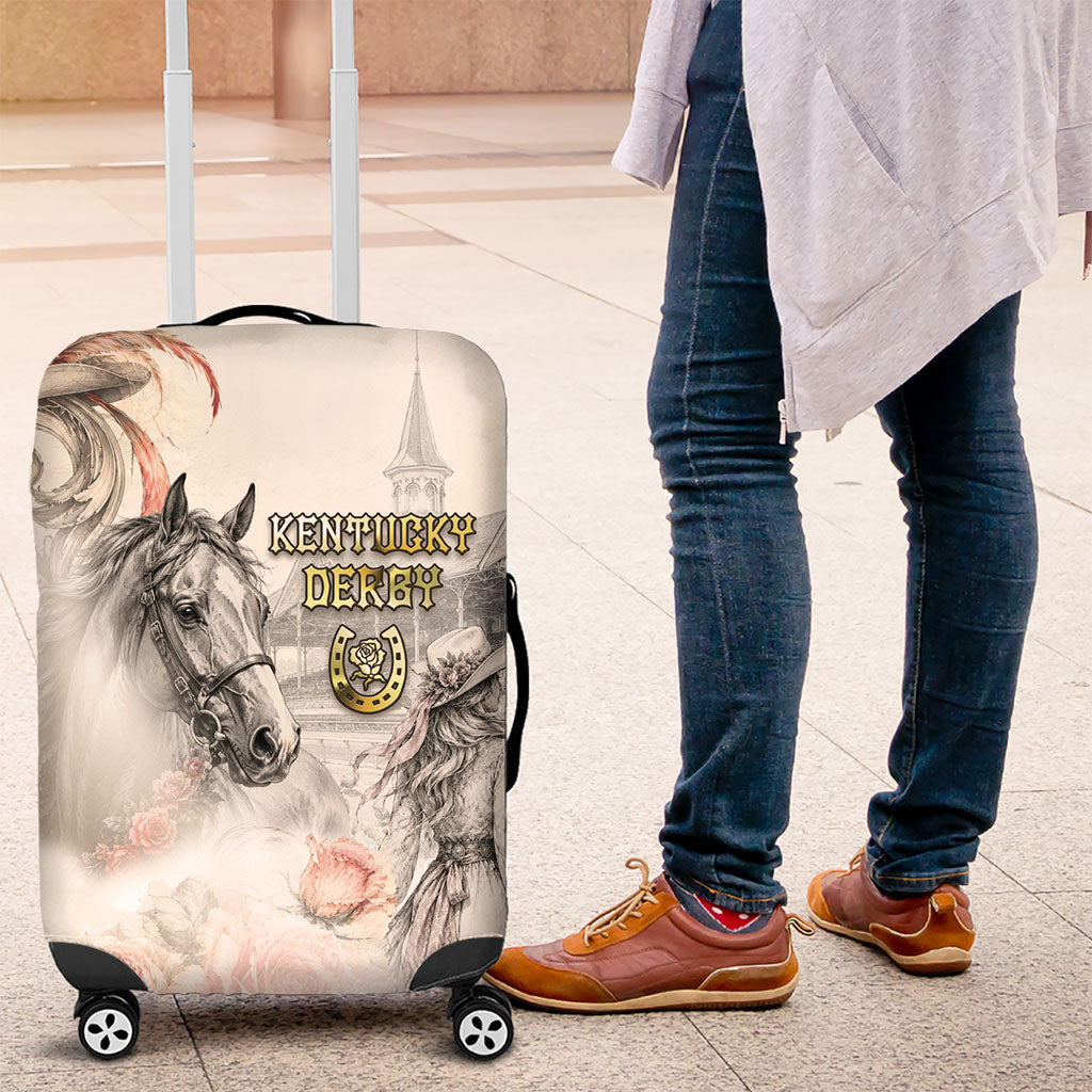 Kentucky Horse Luggage Cover Run For The Roses
