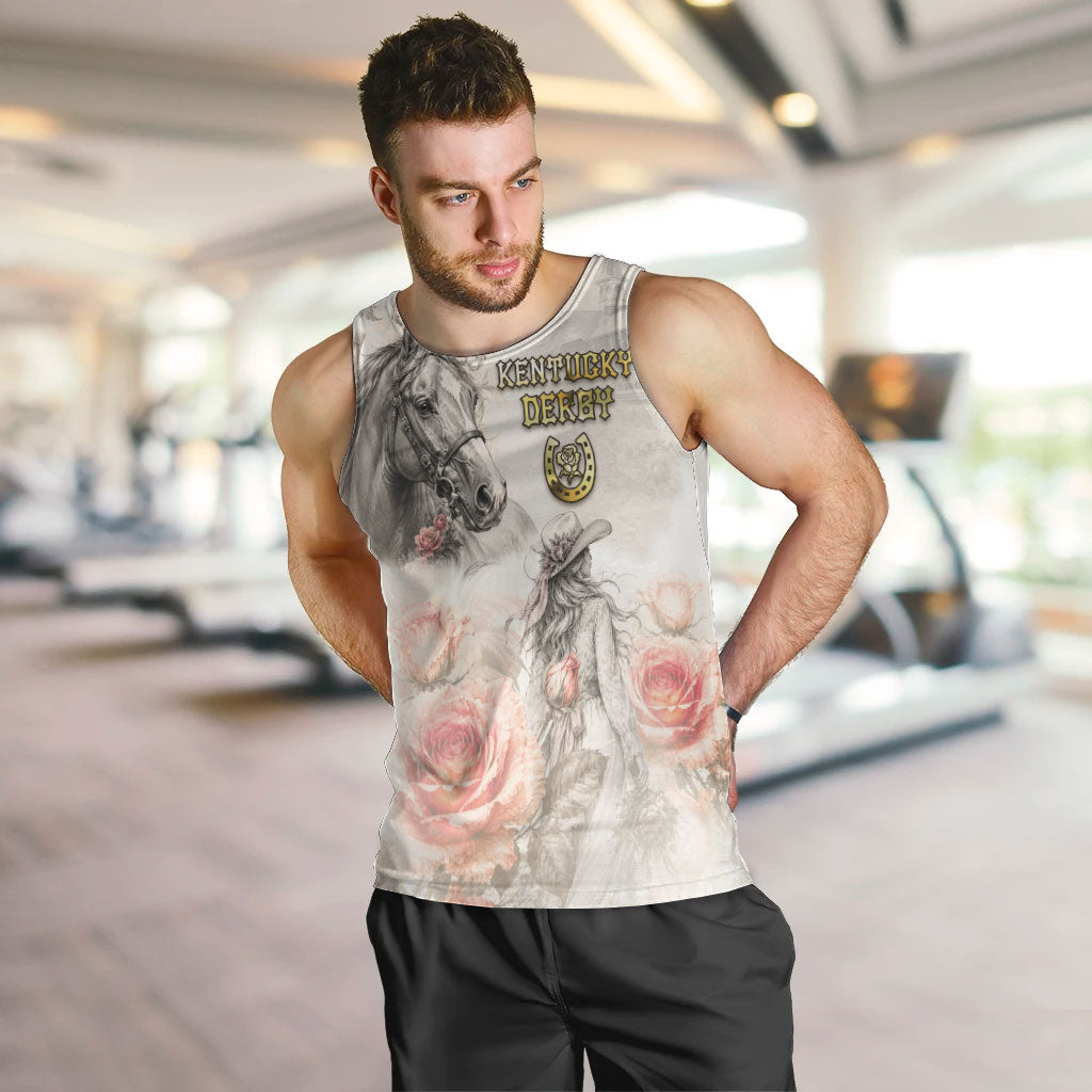 Personalized Kentucky Horse Men Tank Top Run For The Roses