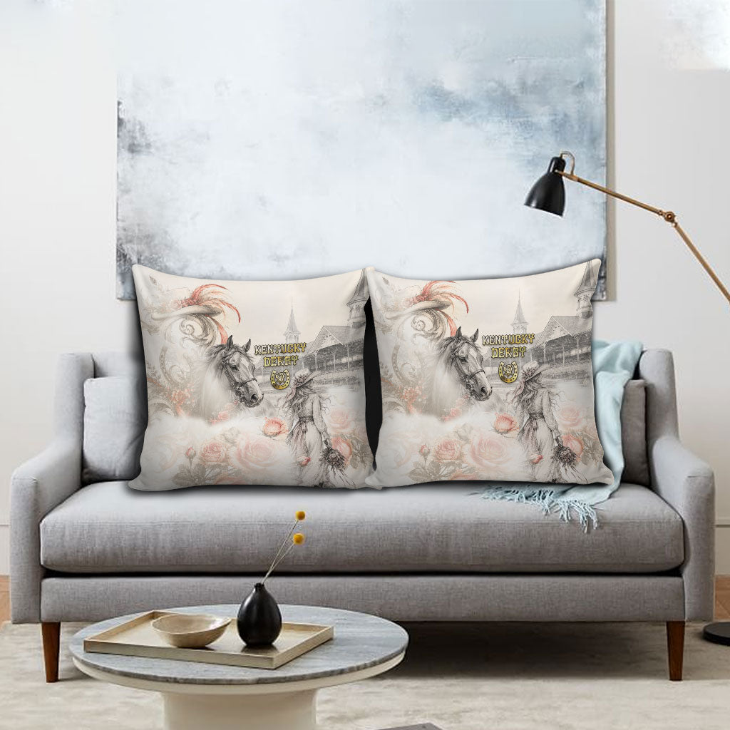 Kentucky Horse Pillow Cover Run For The Roses