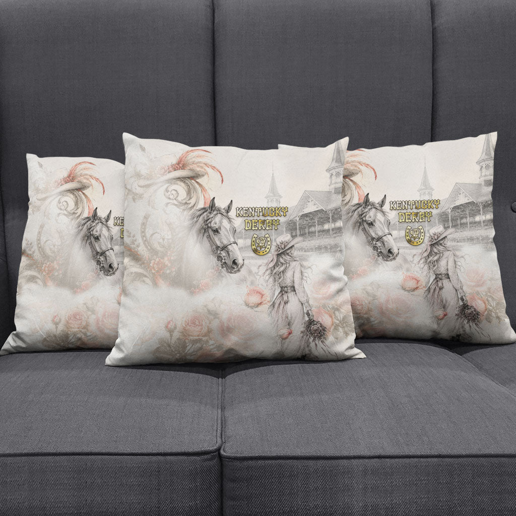 Kentucky Horse Pillow Cover Run For The Roses