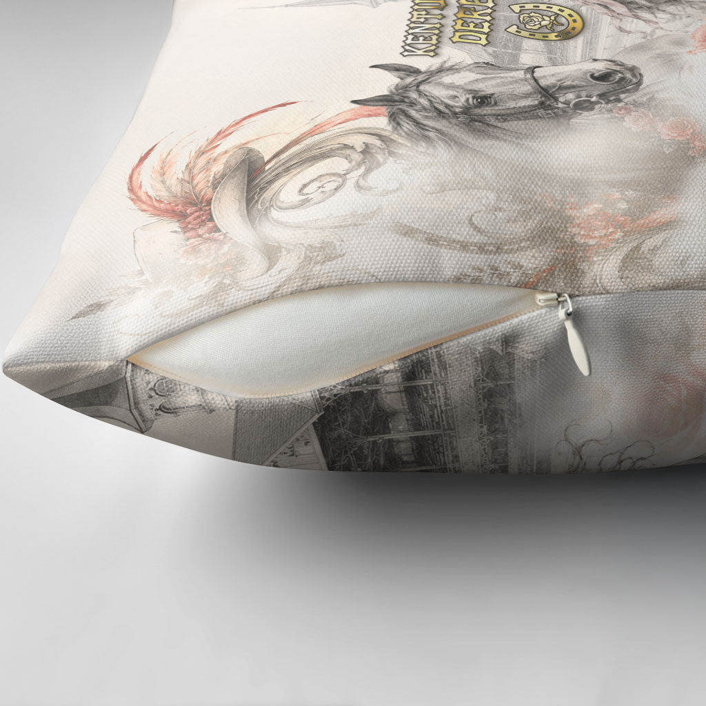 Kentucky Horse Pillow Cover Run For The Roses