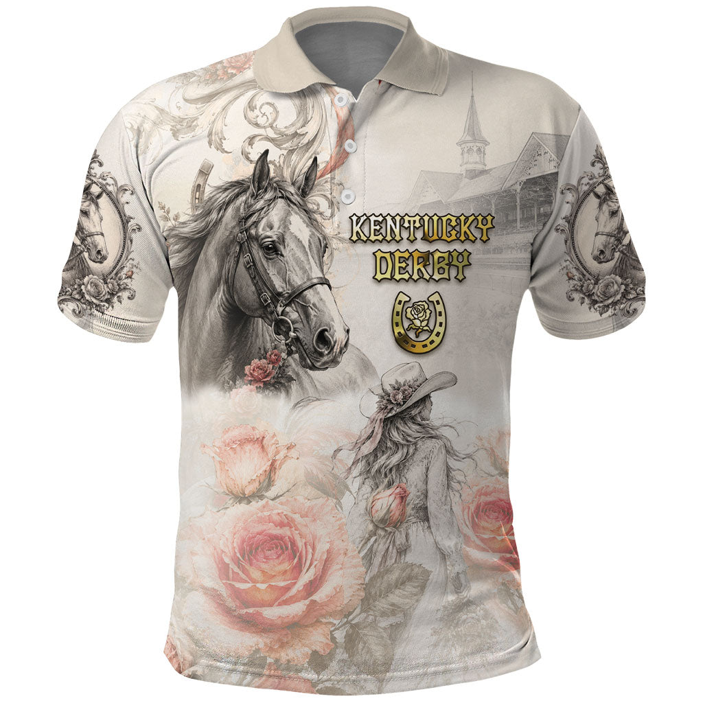 Personalized Kentucky Horse Polo Shirt Run For The Roses
