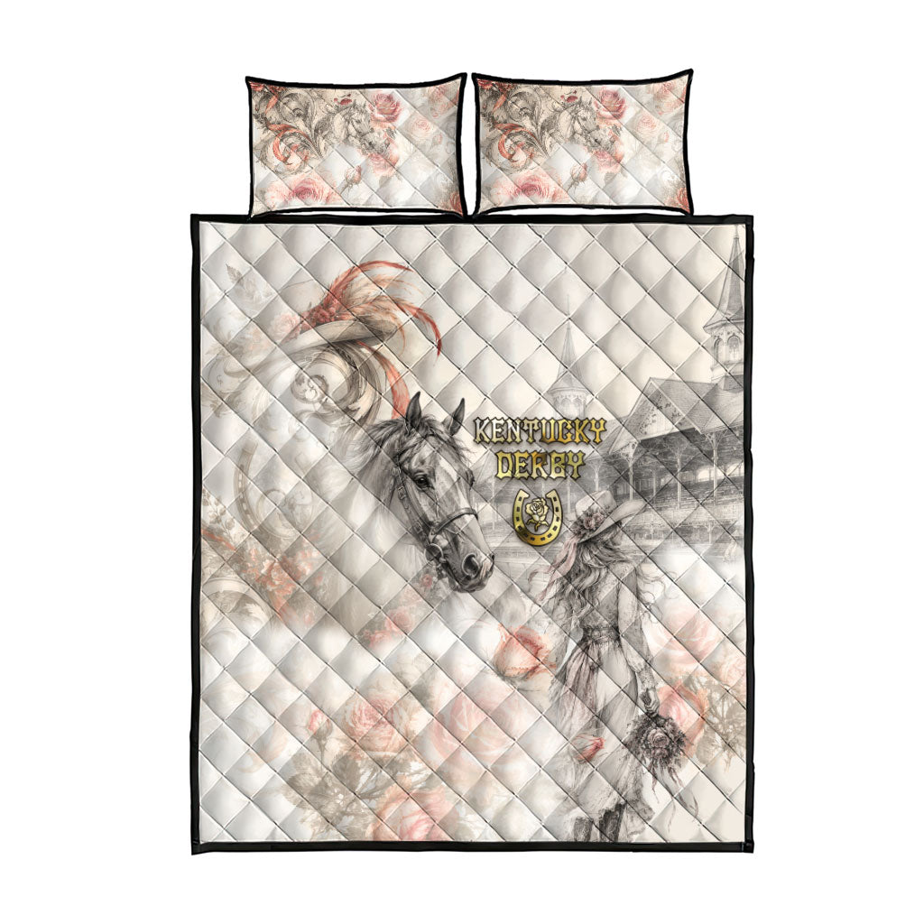 Kentucky Horse Quilt Bed Set Run For The Roses