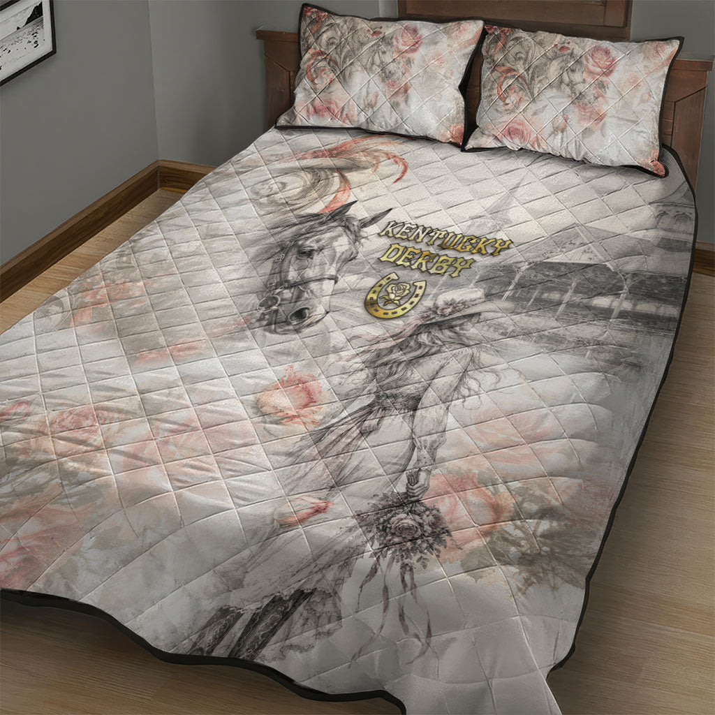 Kentucky Horse Quilt Bed Set Run For The Roses