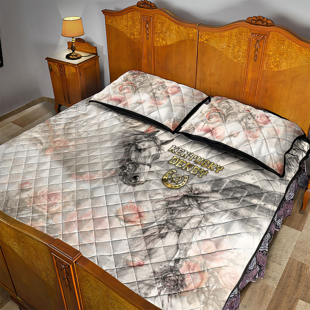 Kentucky Horse Quilt Bed Set Run For The Roses