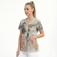 Personalized Kentucky Horse Scrub Top Run For The Roses