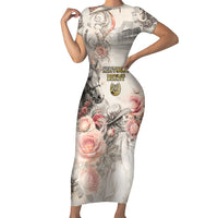 Personalized Kentucky Horse Short Sleeve Bodycon Dress Run For The Roses