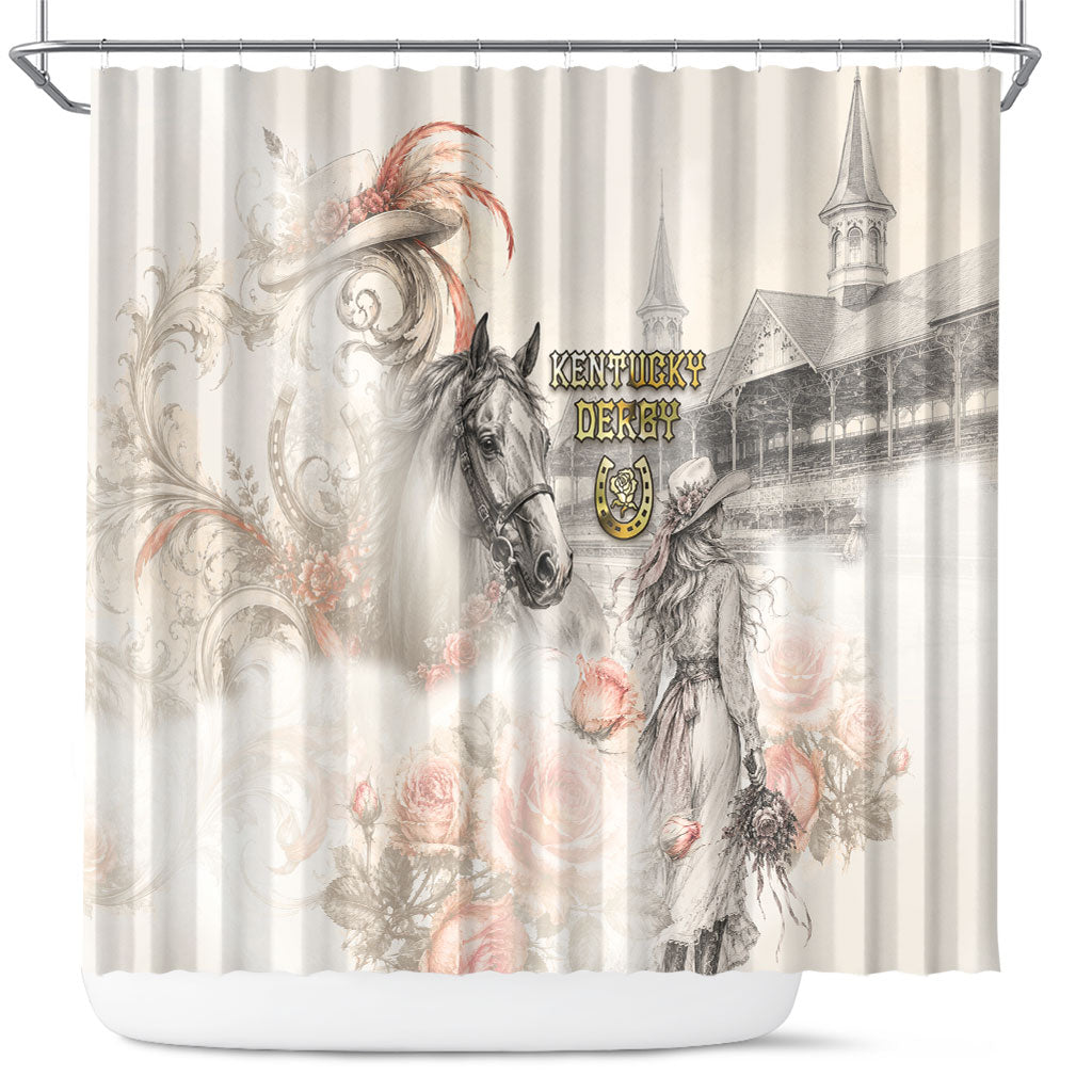 Kentucky Horse Shower Curtain Run For The Roses