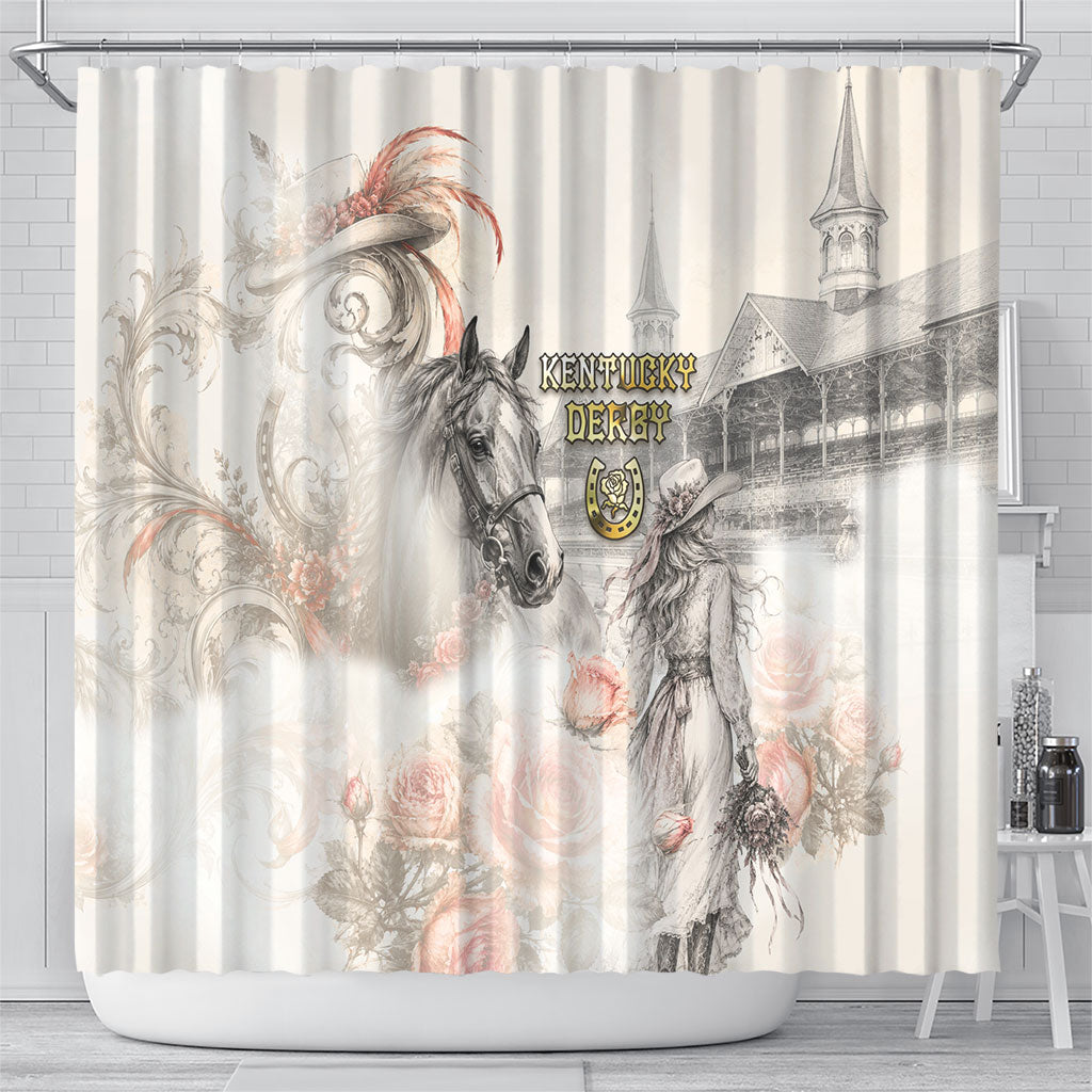 Kentucky Horse Shower Curtain Run For The Roses