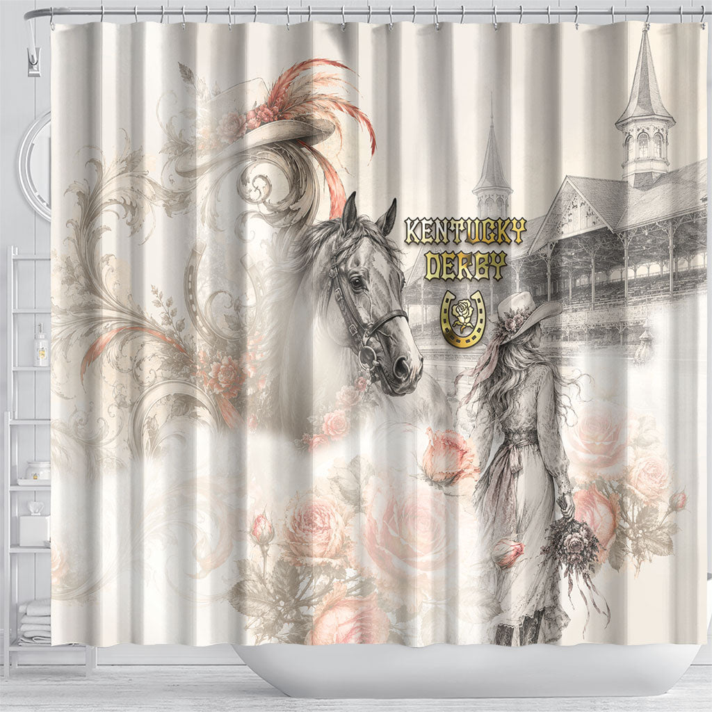 Kentucky Horse Shower Curtain Run For The Roses
