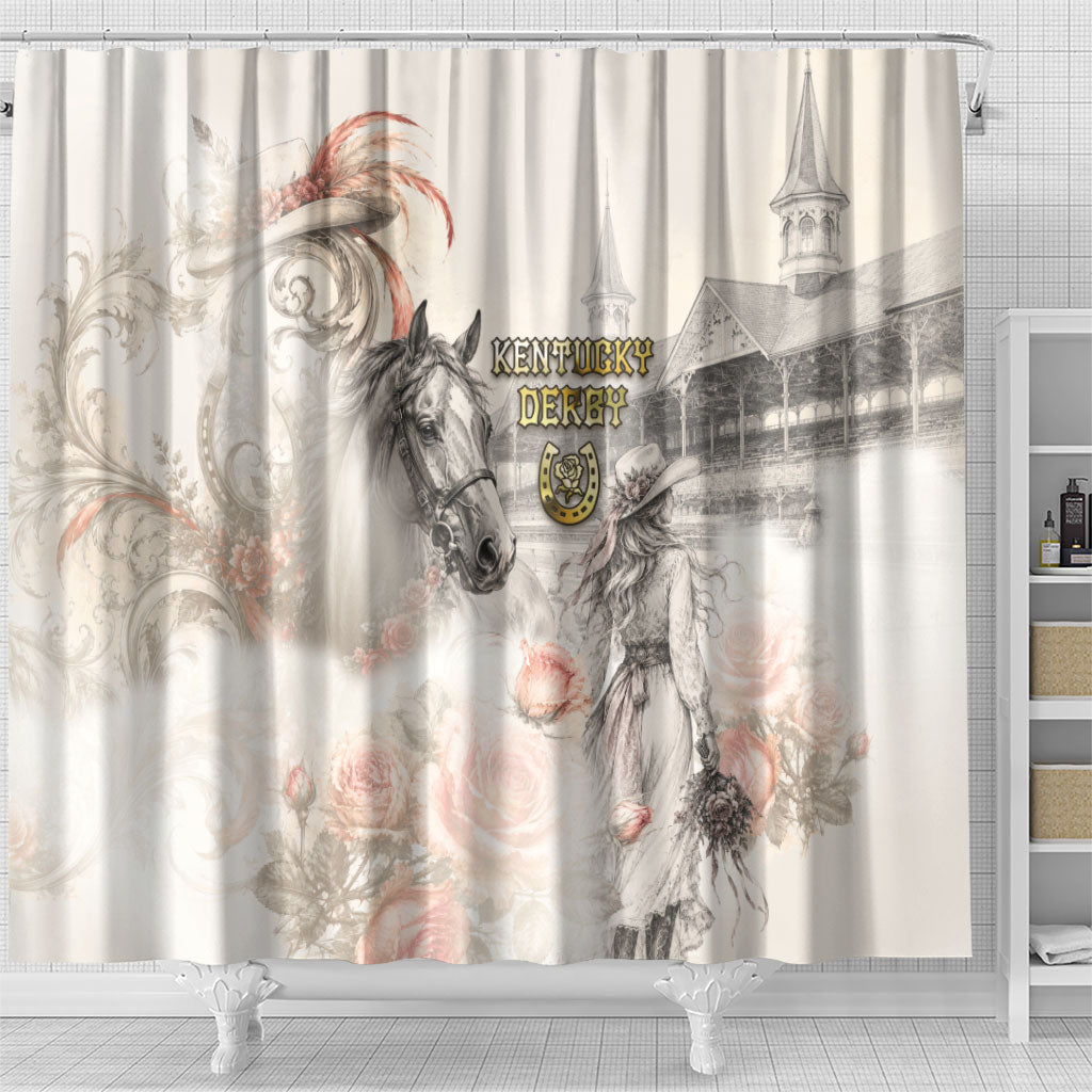 Kentucky Horse Shower Curtain Run For The Roses
