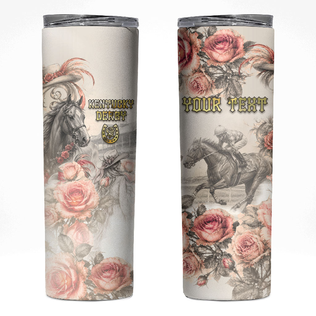 Personalized Kentucky Horse Skinny Tumbler Run For The Roses