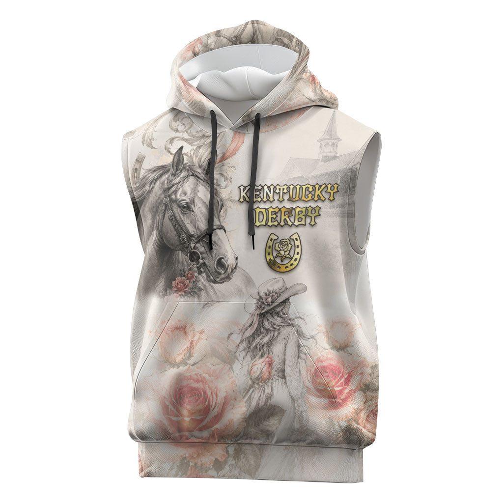 Personalized Kentucky Horse Sleeveless Hoodie Run For The Roses
