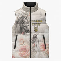 Personalized Kentucky Horse Sleeveless Puffer Jacket Run For The Roses