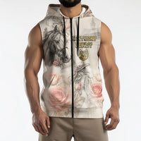 Personalized Kentucky Horse Sleeveless Zip Hoodie Run For The Roses