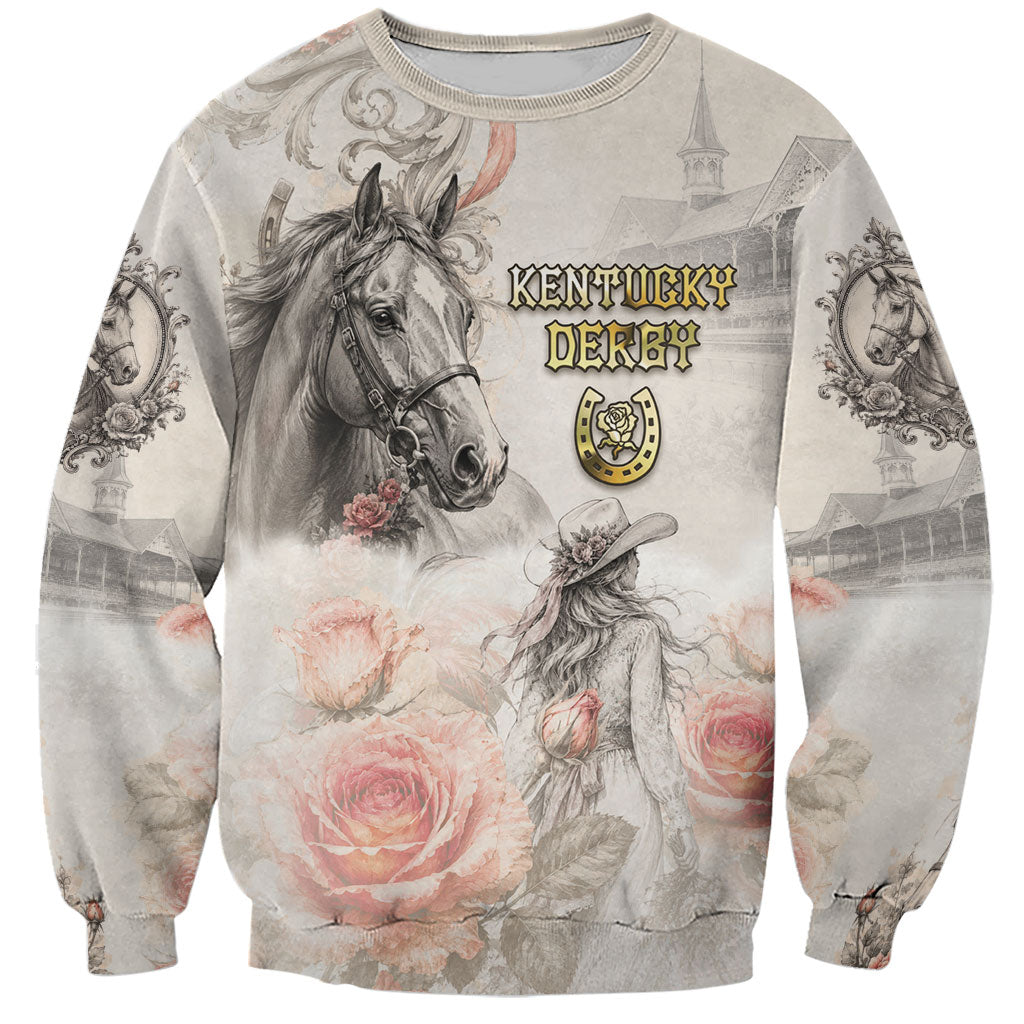 Personalized Kentucky Horse Sweatshirt Run For The Roses