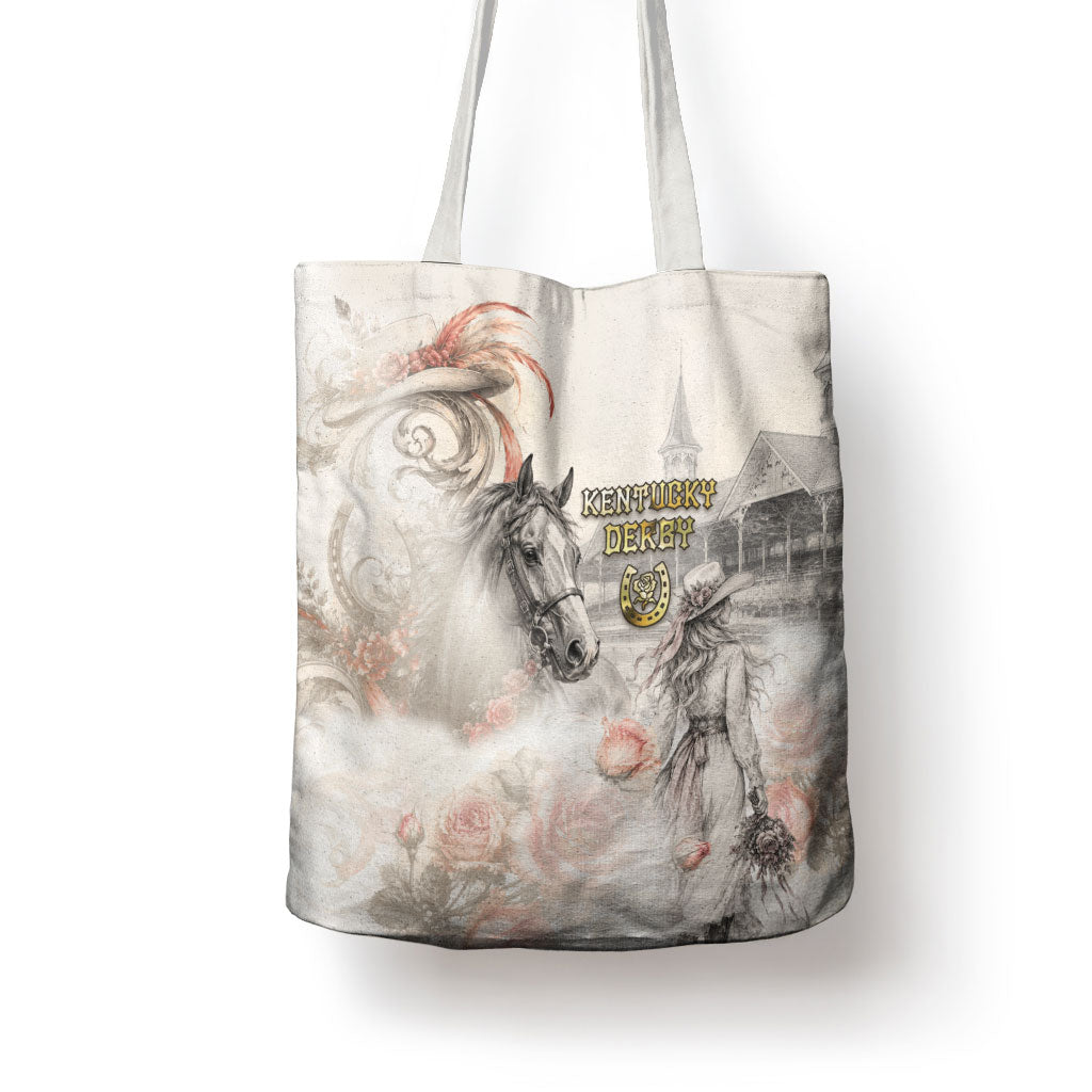 Kentucky Horse Tote Bag Run For The Roses