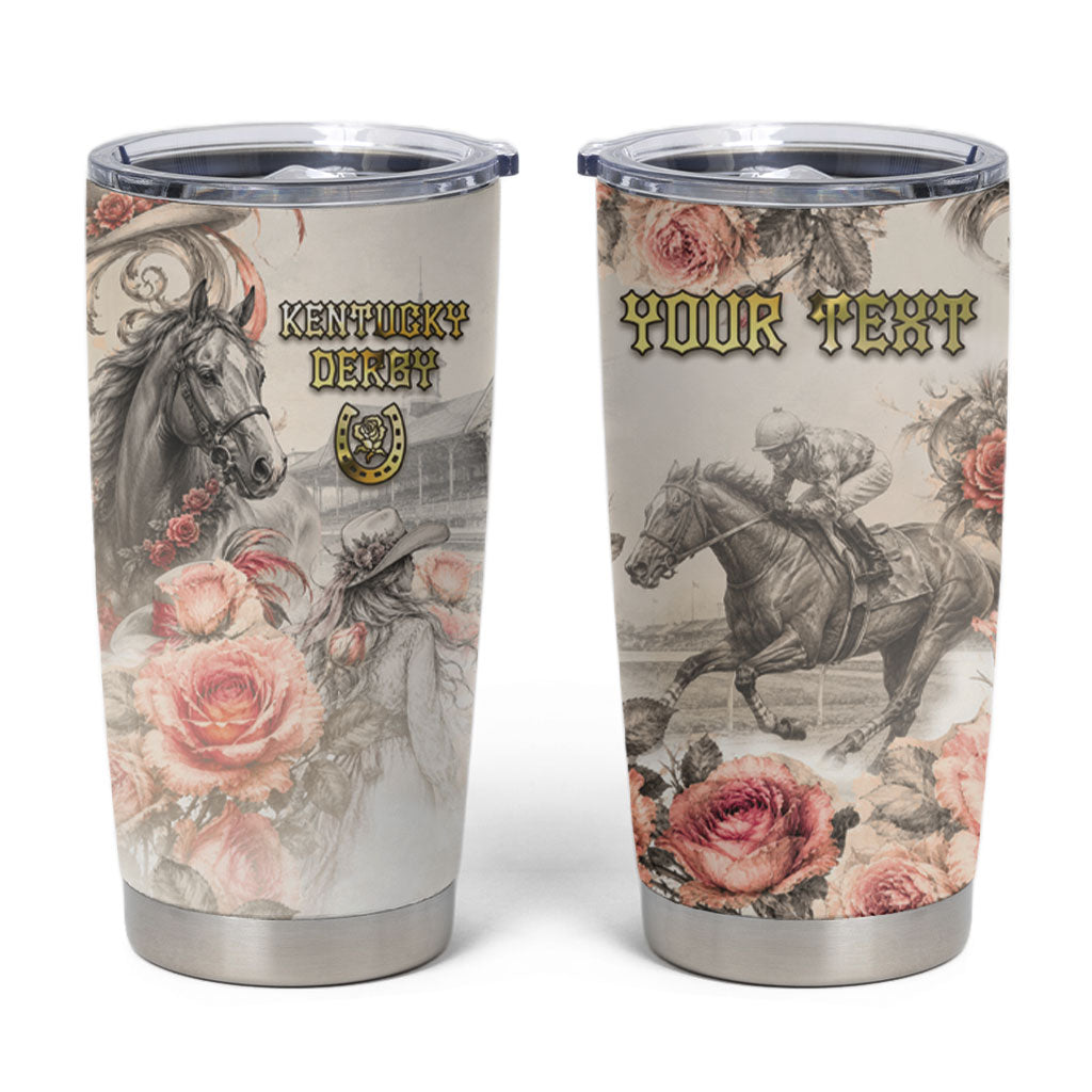 Personalized Kentucky Horse Tumbler Cup Run For The Roses
