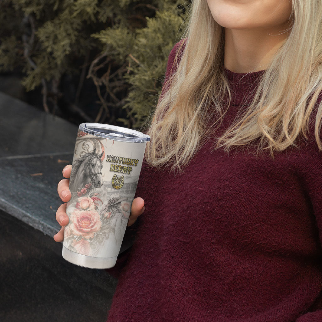 Personalized Kentucky Horse Tumbler Cup Run For The Roses