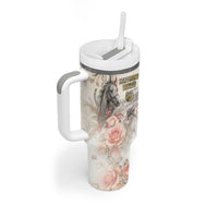 Personalized Kentucky Horse Tumbler With Handle Run For The Roses