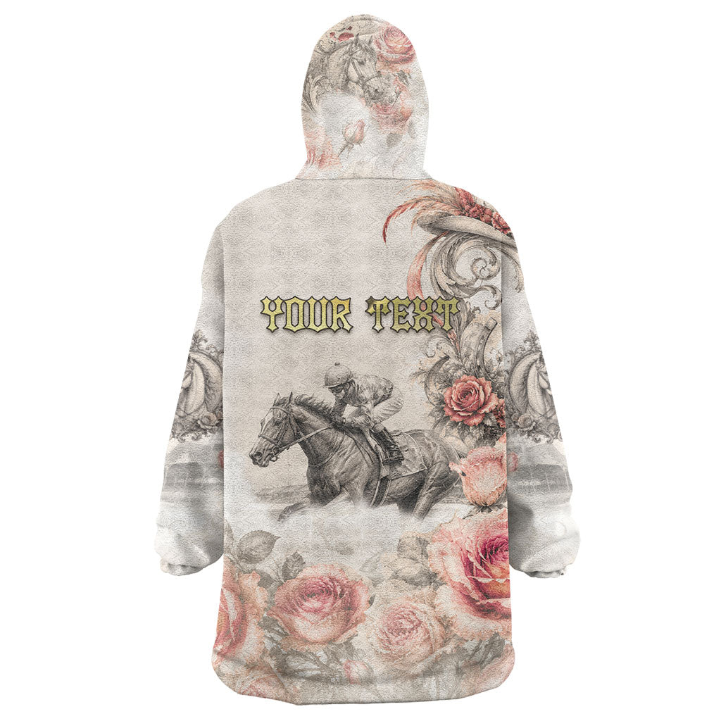 Personalized Kentucky Horse Wearable Blanket Hoodie Run For The Roses