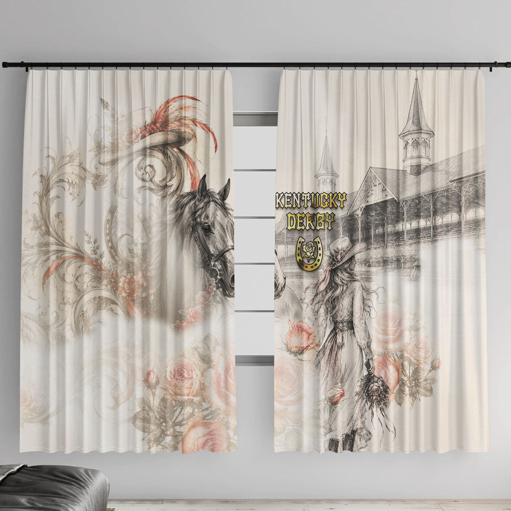Kentucky Horse Window Curtain Run For The Roses