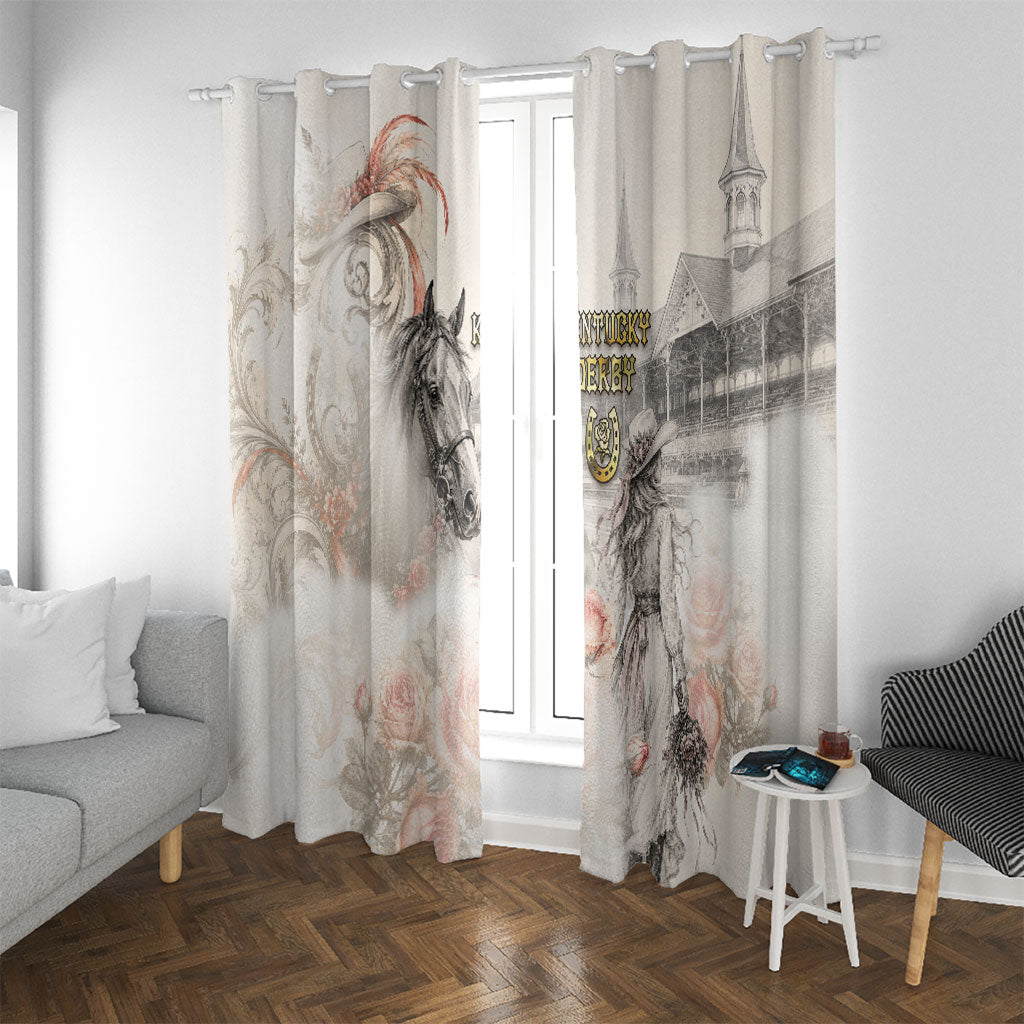 Kentucky Horse Window Curtain Run For The Roses