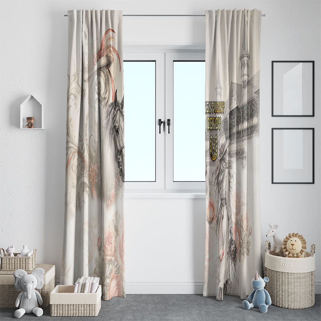 Kentucky Horse Window Curtain Run For The Roses