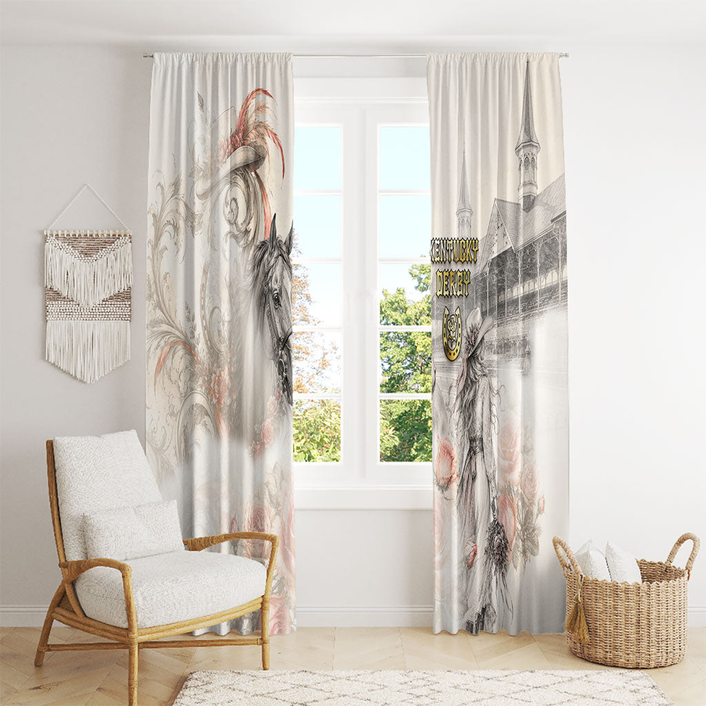 Kentucky Horse Window Curtain Run For The Roses