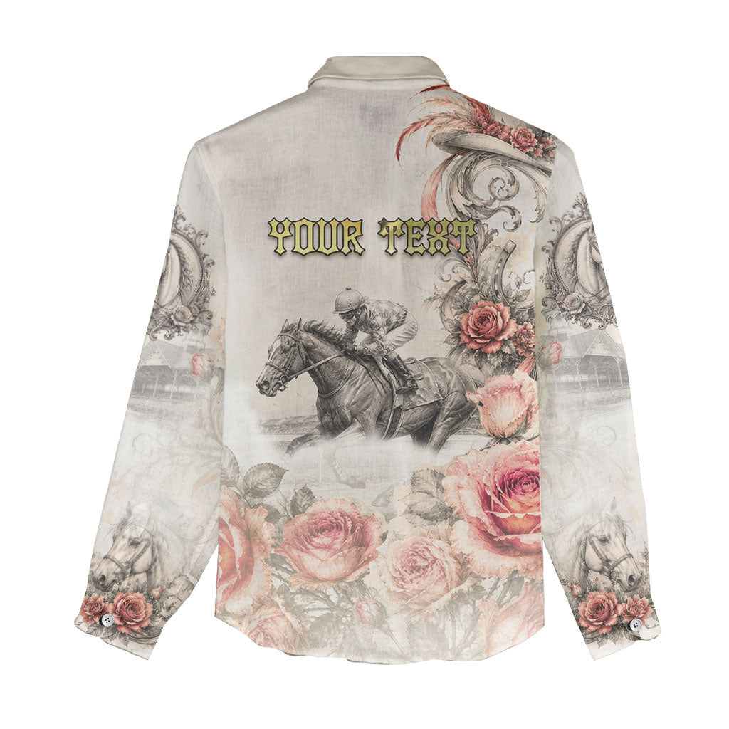 Personalized Kentucky Horse Women Casual Shirt Run For The Roses