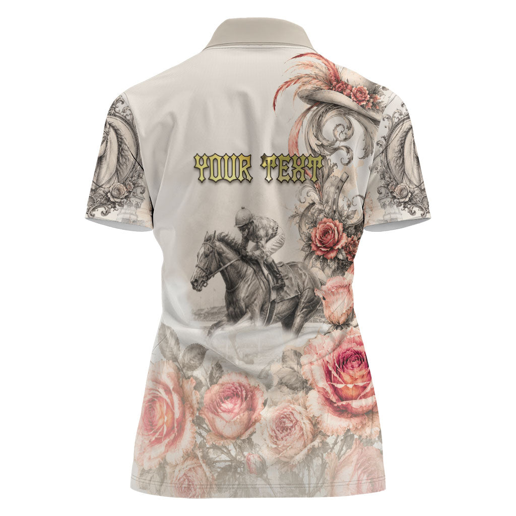 Personalized Kentucky Horse Women Polo Shirt Run For The Roses