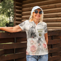 Personalized Kentucky Horse Women Polo Shirt Run For The Roses