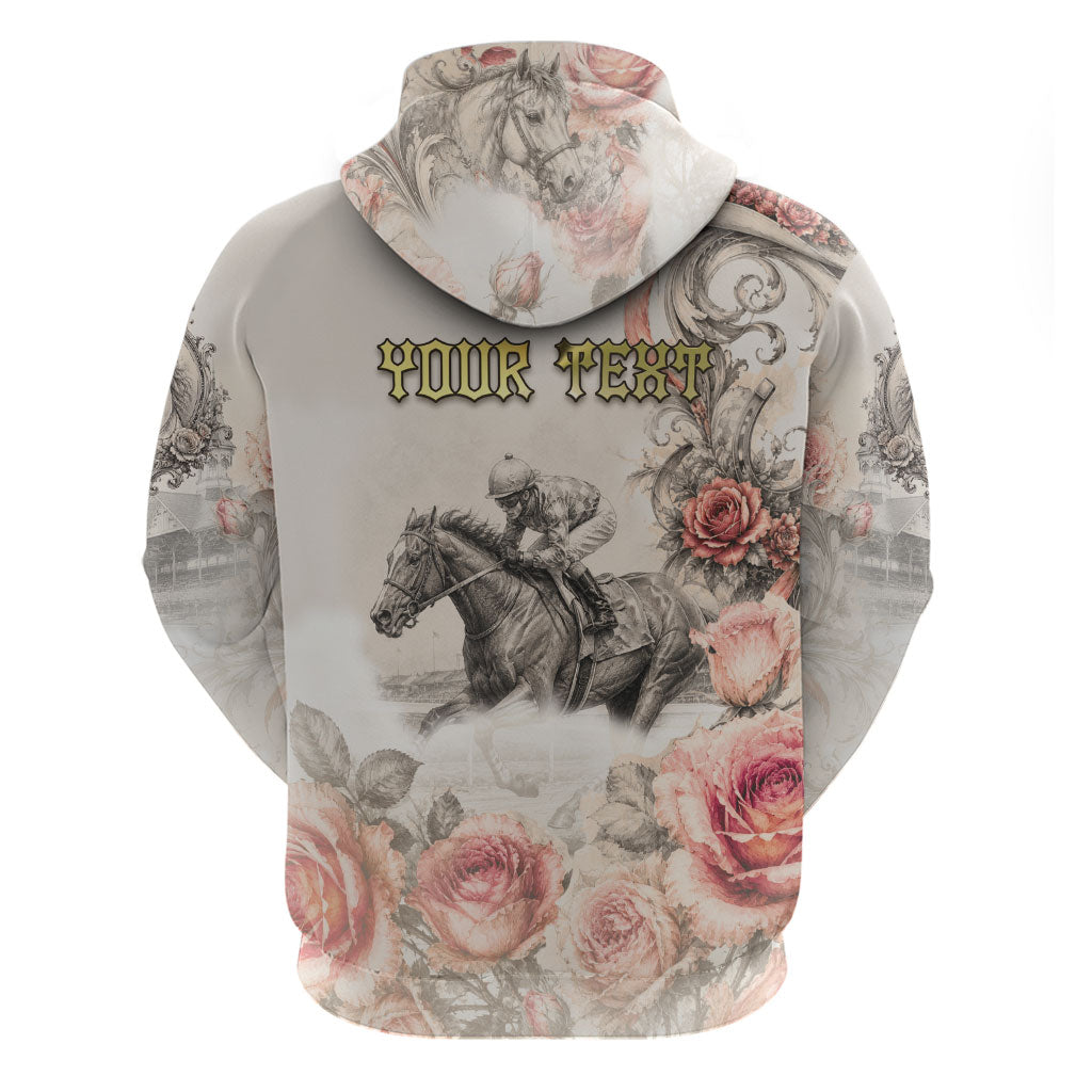 Personalized Kentucky Horse Zip Hoodie Run For The Roses