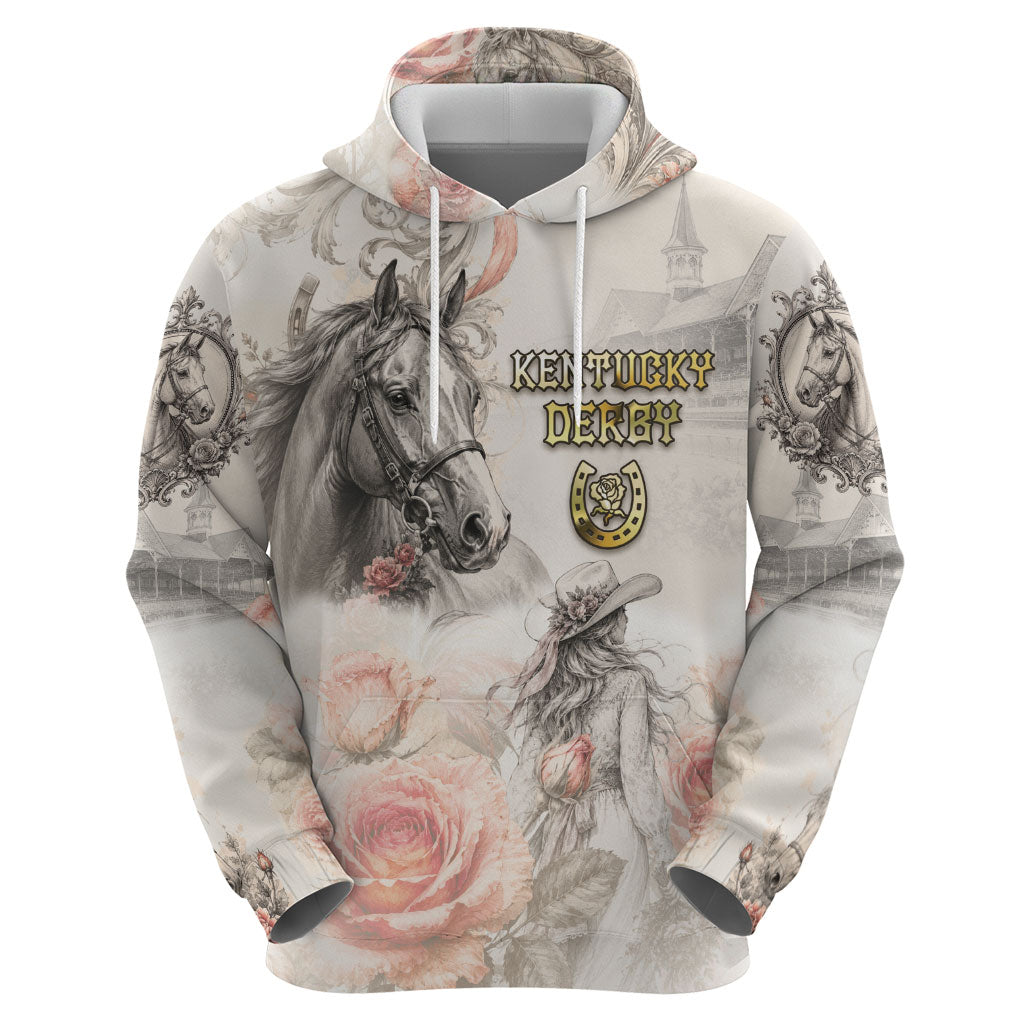 Personalized Kentucky Horse Zip Hoodie Run For The Roses